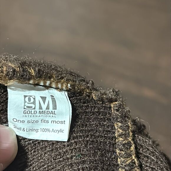 Werewolf Mask Green and Brown Beanie One Size - Picture 3 of 3